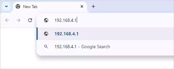 192 168 4 1 in the search box