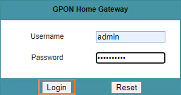 login credentials for router administration page